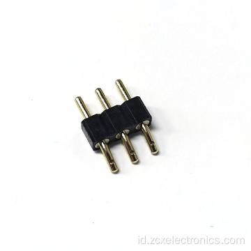 2.54mm 3p konektor header pin pria bertelanjang kulit hitam